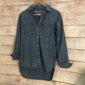Madewell Chambray Blue Denim Button Up Shirt
